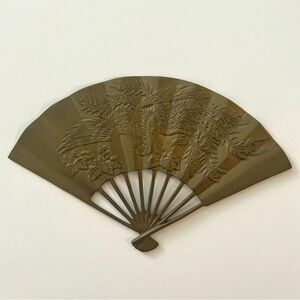 Vintage Brass Wall Fan Decor